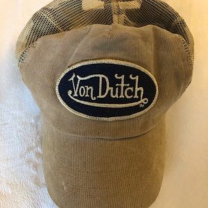 Vintage Von Dutch Corduroy trucker hat